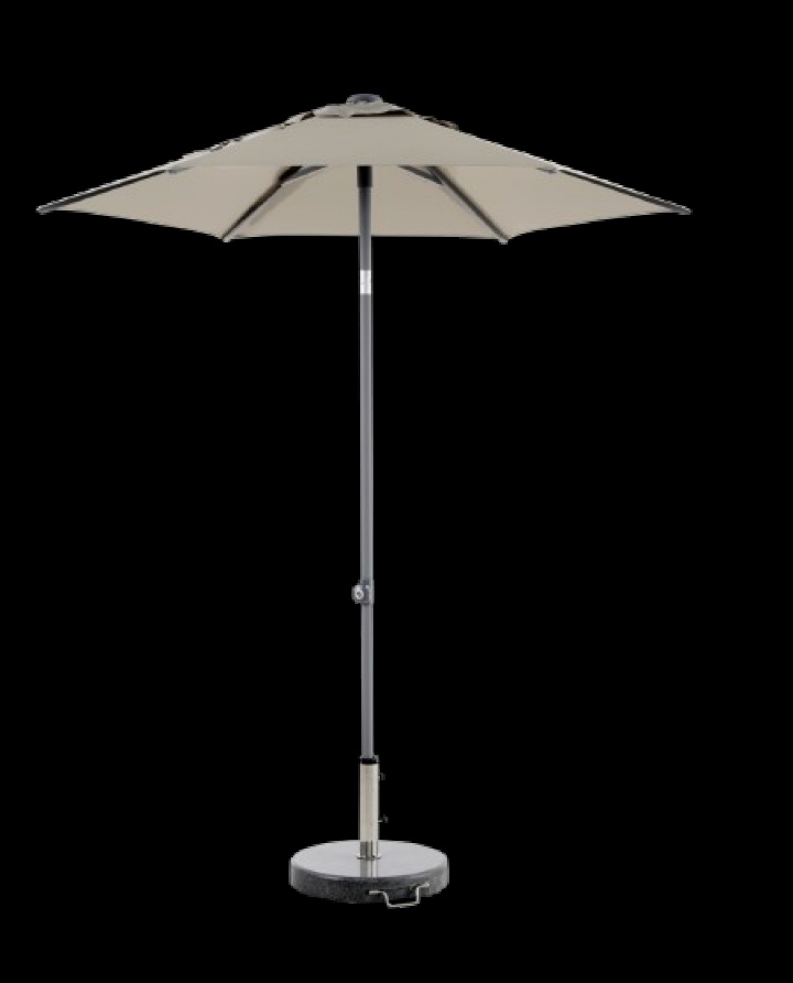 Poppi push-up parasol Ø 2 m - antracit/taupe i gruppen Udendørs møbler / Solbeskyttelse / Parasoller hos Sommarboden i Höllviken AB (8893-73-27)