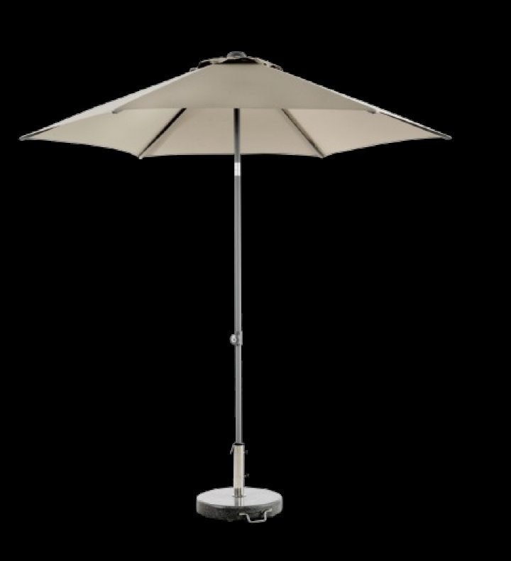 Poppi push-up parasol Ø 2,5 m - antracit/taupe i gruppen Udendørs møbler / Solbeskyttelse / Parasoller hos Sommarboden i Höllviken AB (8894-73-27)