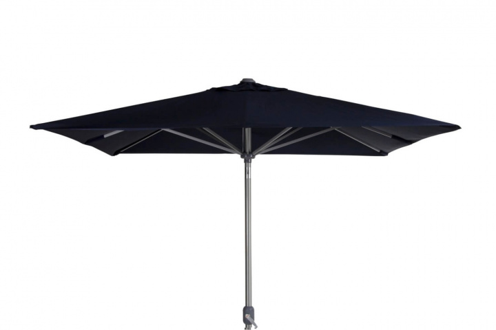 Andria parasol vipperbar 2,5x2,5 - sølv/blå i gruppen Udendørs møbler / Solbeskyttelse / Parasoller hos Sommarboden i Höllviken AB (8902-1)