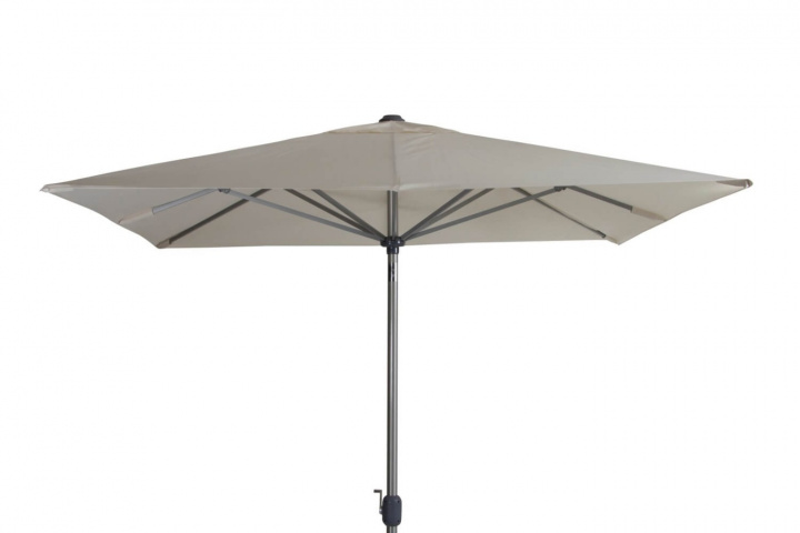 Andria parasol vipperbar 2,5x2,5 - sølv/beige i gruppen Udendørs møbler / Solbeskyttelse / Parasoller hos Sommarboden i Höllviken AB (8902-20)