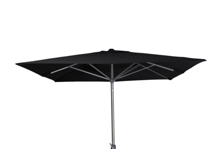 Andria parasol vipperbar 2,5x2,5 - sølv/sort i gruppen Udendørs møbler / Solbeskyttelse / Parasoller hos Sommarboden i Höllviken AB (8902-8)