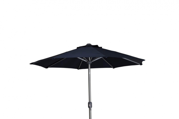 Andria parasol vipperbar Ø 2.5 - sølv/blå i gruppen Udendørs møbler / Solbeskyttelse / Parasoller hos Sommarboden i Höllviken AB (8903-1)