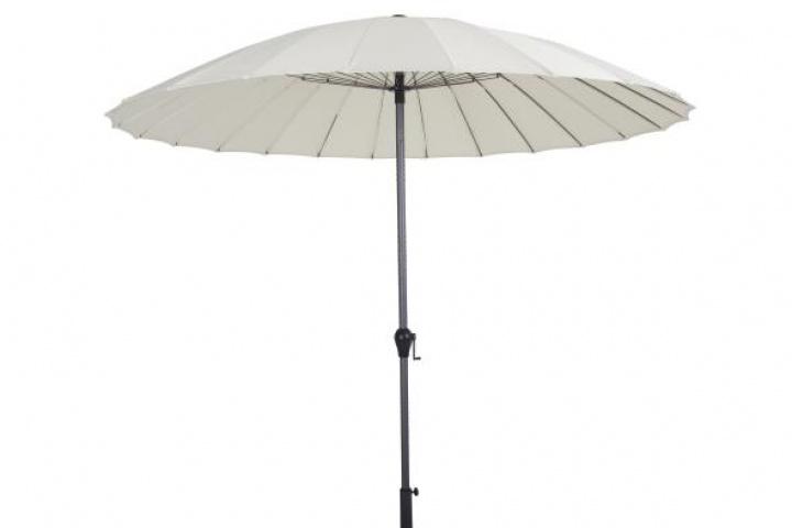 Shanghai parasol tiltbar Ø 2.7 m alu - Anthracite/beige i gruppen Udendørs møbler / Solbeskyttelse / Parasoller hos Sommarboden i Höllviken AB (8904-20)