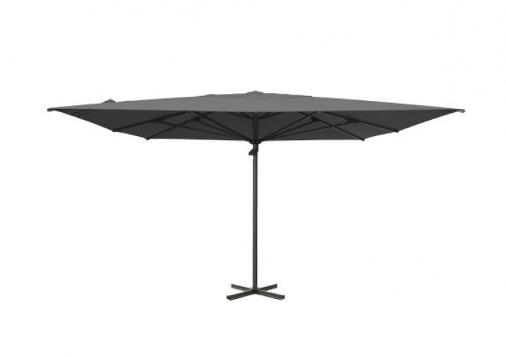 Mozzo parasol 4x4 m - mode grå/grå i gruppen Udendørs møbler / Solbeskyttelse / Parasoller hos Sommarboden i Höllviken AB (8912-73-71)