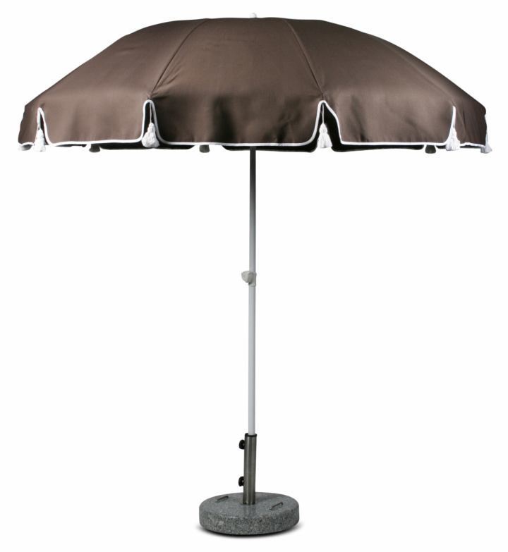 parasol Ø 220 cm - brun i gruppen Udendørs møbler / Solbeskyttelse / Parasoller hos Sommarboden i Höllviken AB (90-40-FF)