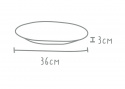 Kagefad Ø 36 cm - warm grey