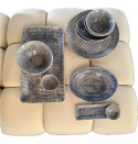 Bamboo fad 43 x 17 cm - dark blue