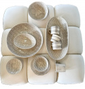 Bamboo fad 43 x 17 cm - warm grey