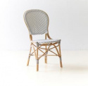 Isabell Rattan Chair - White/Cappuchino
