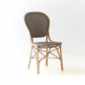 Isabell Rattan Chair - Cappuchino/White
