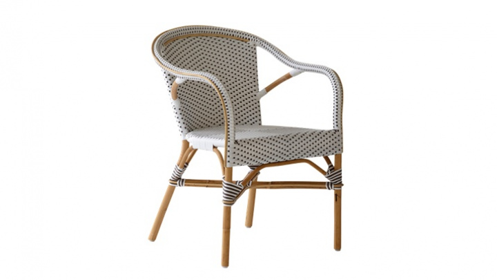 Madeleine Frame Chair - White/Cappuccino i gruppen Udendørs møbler / Materiale / Rådne møbler / Stole - Rattanmøbler hos Sommarboden i Höllviken AB (9187CPWH)