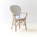 Isabell Frame Chair in Wicker - White/Cappuchino