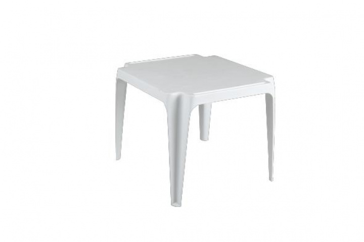 Olle Børne Tabel 50x55 cm Stabelbar - Hvid i gruppen Udendørs møbler / Materiale / Plastmøbler hos Sommarboden i Höllviken AB (9403)
