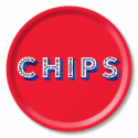 Chips bakke 32x15 cm - rød