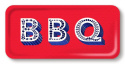 BBQ -bakke 32x15 cm - rød