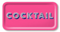 Cocktailbakke 43x22 cm - lys pink