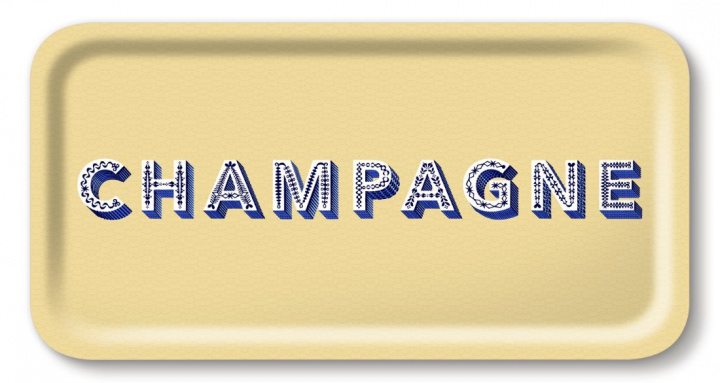 Champagne bakke 43x22 cm - creme i gruppen Indretning / Køkken & Dækning / Brickor og grydeunderlag hos Sommarboden i Höllviken AB (AB4322-715)