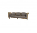 Arch 3-personers sofa med lavt arm/rygglæn - natural/taupe hynder