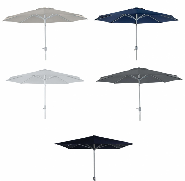 Andria parasol tiltbar Ø 2,5 m, flere farver i gruppen Udendørs møbler / Solbeskyttelse / Parasoller hos Sommarboden i Höllviken AB (Andria-2.5m-SET)