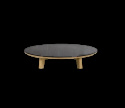 Aspect sofabord Ø 144 H31 cm - teak/flere bordsplader