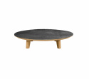 Aspect sofabord Ø 144 H31 cm - teak/flere bordsplader