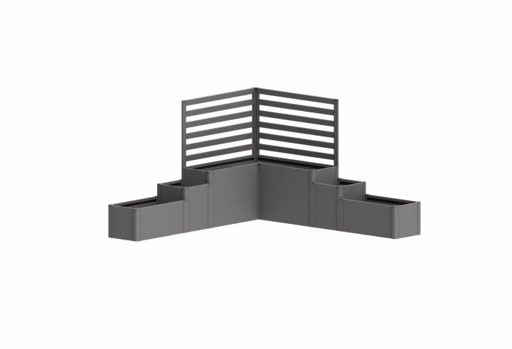 DaVinci plantekasse system 1 - metallic kvarts-grå i gruppen Udendørs møbler / Tilbehør ude / Udendørs krukke hos Sommarboden i Höllviken AB (B188390-BH)
