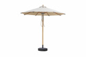 Bologna træparasol Ø 2,5 m med vippefunktion - off-white