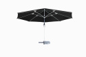 Robelina LED frithængende parasol Ø3,5m - sølv/sort