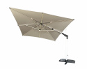 Robelina LED frithængende parasol 3x4m- sølv/beige