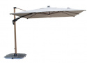 Vitalina LED fritstående parasol wood-look Ø 3,5 cm - natur/sand