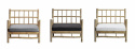 Pude & polstring til lounge lænestol i bambus, flere farver