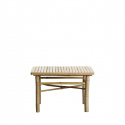 Loungebord i bambus 70x70 cm - Natur