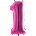 Ballonfigurer lyserød 0 til 9 inkl. Helium-1