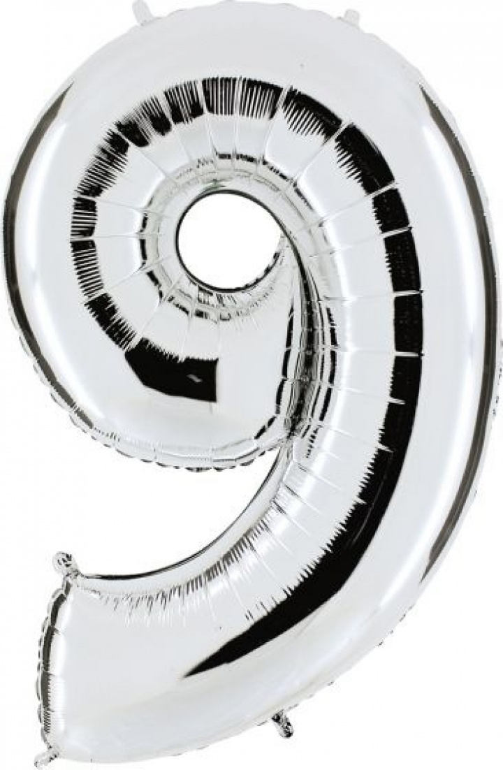 Ballonfigurer sølv 0 til 9 inkl. Helium-9 i gruppen Gaver / Gave til ham hos Sommarboden i Höllviken AB (BK-S09-9-1)