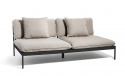 Bean Lounge 2 sæder sofa - mørkegrå/lysegrå aske