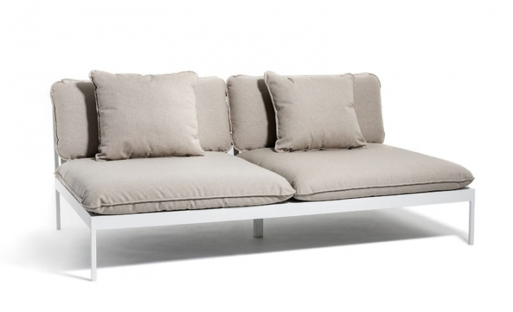Bean Lounge 2 -Seater Sofa - Lysegrå/lysegrå aske i gruppen Udendørs møbler / Loungemøbler / Loungemoduler / 2-sæders sofa - loungemoduler hos Sommarboden i Höllviken AB (BONLS-LG-BONLSC-LGA)
