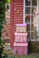 Party Animal opbevaringskurv, mellem - soft pink