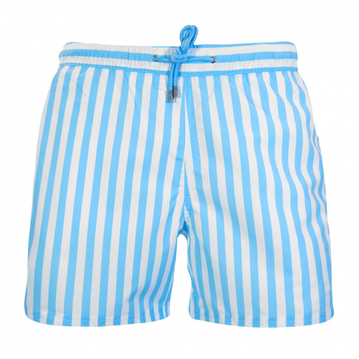 Blue Stripe Bathing Shorts - Lyseblå i gruppen Badetøj / Badeshorts hos Sommarboden i Höllviken AB (Bluestripe010)
