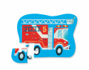 Fire Truck mini puzzel, 12 puslebrikker