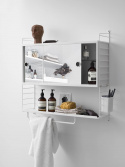 String kabinet med spejldøre 78x20 cm - hvid