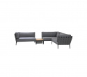 Conic loungegruppe med bord - grey