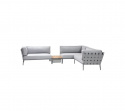 Conic loungegruppe med bord - light grey