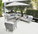 Conic loungegruppe med bord - light grey