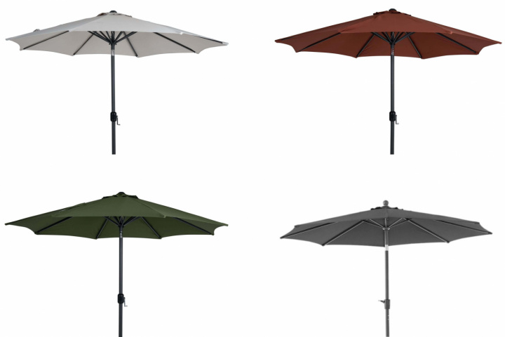 Cambre parasol Ø 3 m, flere farver i gruppen Udendørs møbler / Solbeskyttelse / Parasoller hos Sommarboden i Höllviken AB (Cambre-parasoll-3m)
