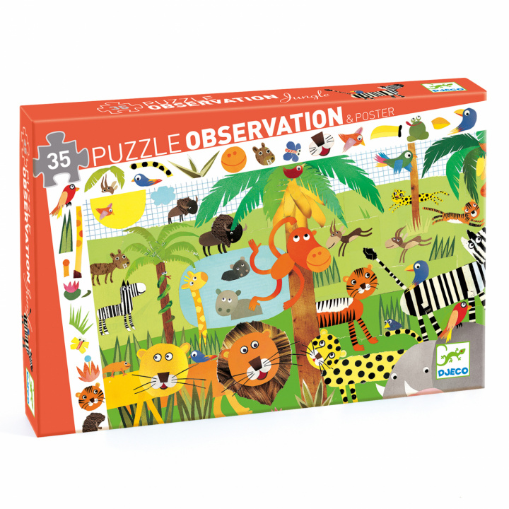 Jungle observation puslespil, 35 brikker i gruppen Legetøj / Puslespil og kreativitet hos Sommarboden i Höllviken AB (DJ07590)