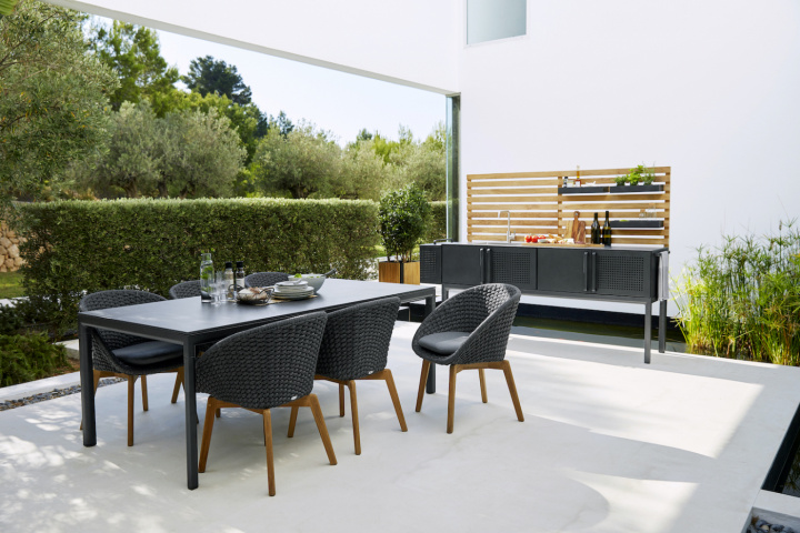 Drop spisebord 200x100 cm - flere farver i gruppen Udendørs møbler / Materiale / Aluminiummøbler / Spisebord - Aluminiummøbler hos Sommarboden i Höllviken AB (Drop-matbord-200x100)