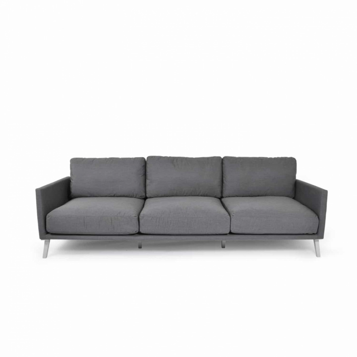 Easy 3 -personers sofa - hvid/flanelle dyna i gruppen Udendørs møbler / Loungemøbler / Loungemoduler / 3-personers sofa - loungemoduler hos Sommarboden i Höllviken AB (Easy03-1056)