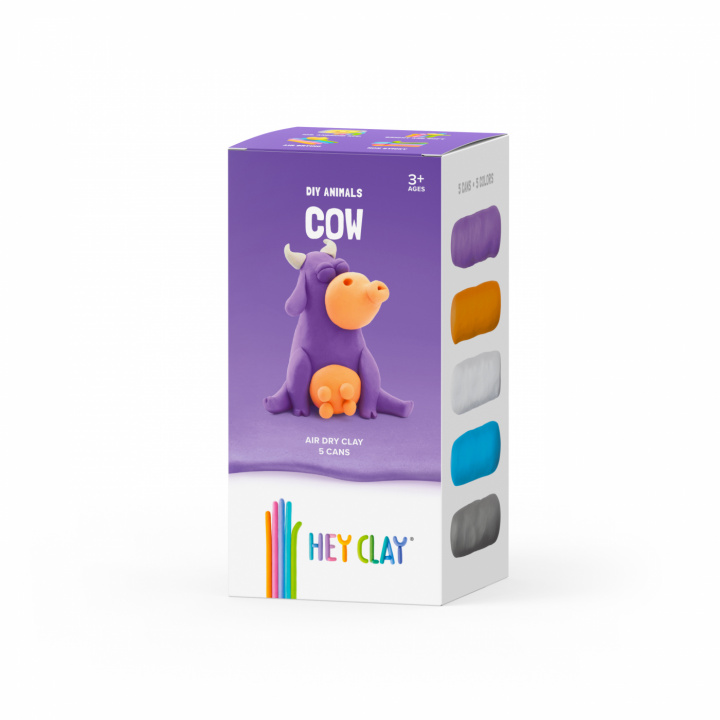 Hey Clay Cow lera, 5-pack i gruppen Legetøj / Puslespil og kreativitet hos Sommarboden i Höllviken AB (HC50113)