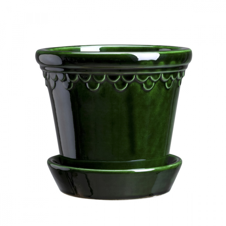 Københavns gryde glaseret, Ø 16 H14 cm - Emerald Green i gruppen Indretning / Dekoration / Krukker hos Sommarboden i Höllviken AB (KCG16S)