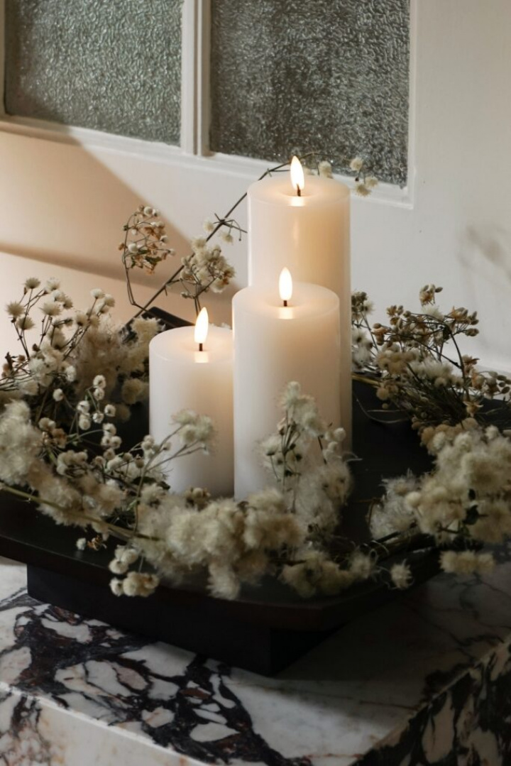 LED blok lys 15 cm - fås i flere farver i gruppen Indretning / Dekoration / Lys hos Sommarboden i Höllviken AB (L7515-xx)